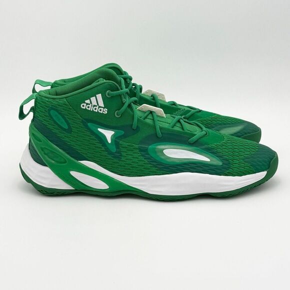 Adidas SM Exhibit A Mid Basketball Sneakers in Green White Lace Up - US Men’s Si main image 5